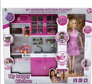 Kuhinja za Barbike sa barbikom (SVETLO+ZVUK)