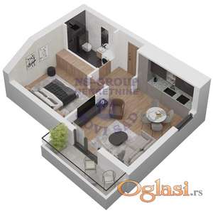 Dvosoban stan u izgradnji na lepoj lokaciji