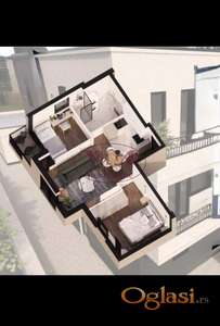 Novi Sad, Veternik, odlican dvoiposoban stan sa povratom PDV-a