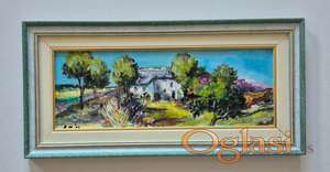 Ulje na platnu - Mediteranska kucica, prelepo!