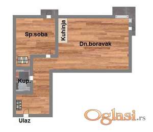 Dvosoban u izgradnji, 44m2, Sajam