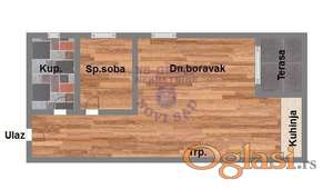 Jednoiposoban stan - 40m2 - Adice