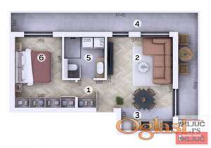 ADICE, 56m2, Dvosoban sa pdv