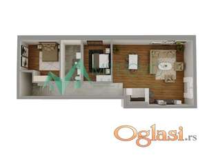 Petrovaradin -Dvoiposoban stan, dupleks 70 m2 