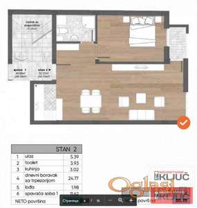 TELEP, 51m2, Dvosoban sa pdv