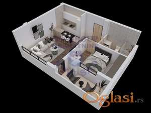 Dvosoban stan u Petrovaradinu, 45m2