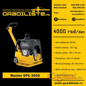 Vibro ploca - Wacker DPU 3050 - izdavanje