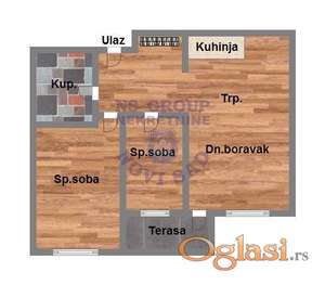 Dvoiposoban stan 56m2 Somborski Bulevar.