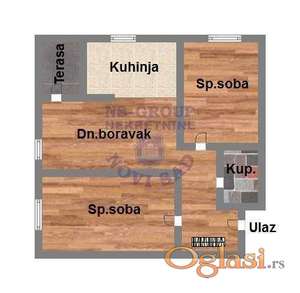 Trosoban stan, 61m2, Telep