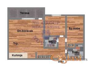 Trosoban stan u Sremskoj Kamenici, 69m2