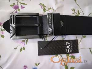 Novi muski kozni markirani kais Armani u crnoj boji Novo