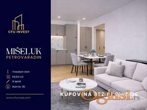 Trosoban stan 57m2 u izgradnji na Mišeluku sa PDV-om