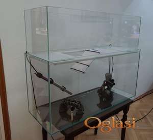 Kompletan akvarijum - terarijum za vodene kornjace