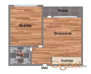 Na prodaju dvosoban stan površine 42m2 u izgradnji