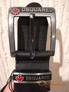 Novi muski kozni markirani kais Dsquared Crna koza Novo