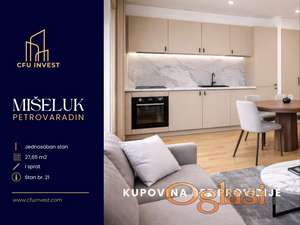 Jednosoban stan 28m2 u izgradnji na Mišeluku sa PDV-om