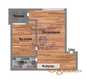 Jednoiposoban stan u izgradnji na Telepu