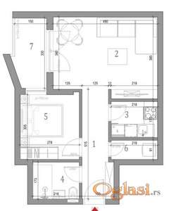 Dvosoban stan u izgradnji 42m2 sa povratom PDV-a