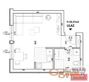 SOMBORSKI BULEVAR, 27m2, Garsonjera sa pdv, Izgradnja