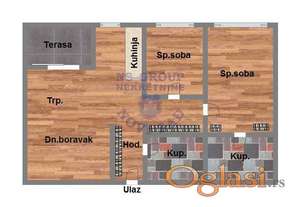 TOP Trosoban! 65m2 PDV