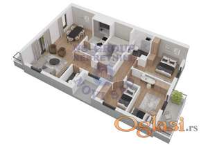 Troiposoban stan na Sajlovu, 86m2