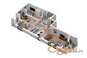 Podbara-Lep Četvorosoban stan 102 m2 u Pogodnom kraju-povrat PDV-065/385 8880