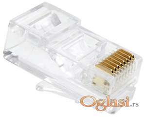 Konektori utikači mikroutikači RJ45 pakovanje 1.000 komada - Made in Taiwan
