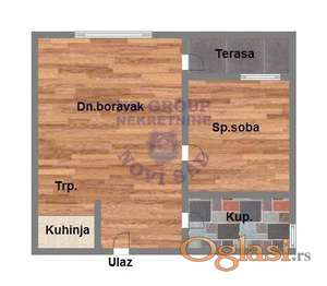 Bulevar Patrijarha Pavla pdv  42m2 065/448-4648