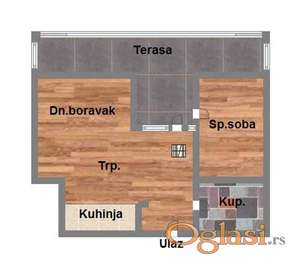 Odlican dvosoban stan u centru grada,izgradnja,cena sa pdv-om!