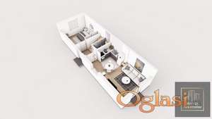 Troiposoban stan sa dvorištem od 60 m2 i 2 parking mesta!