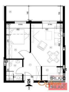 TELEP, 43m2, Dvosoban sa pdv