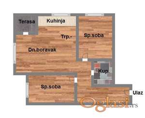 Trosoban stan - Adice - 70m2 - pdv