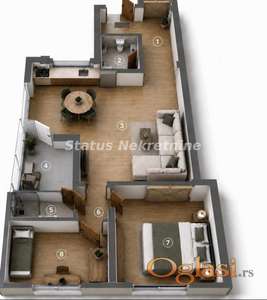 Adice-Lep Dvoiposoban stan 54 m2 na Prvom Spratu sa Parking Mestom-povrat PDV-065/385 8880