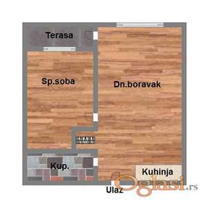 Dvosoban 41m2 Telep