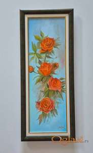 Ulje na platnu - Velike ruze, prelepa slika!