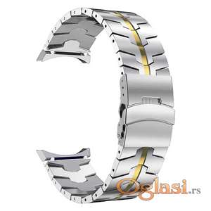 Metalna silver-gold narukvica Samsung galaxy watch 4/5/5pro
