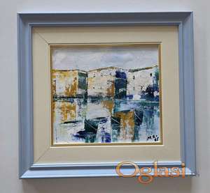 Ulje na platnu - Dva camca na moru