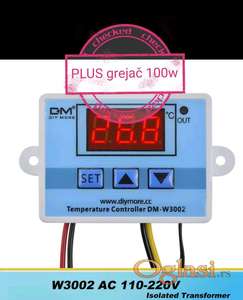 Termostat plus 80w ili 100w grejač za inkubator