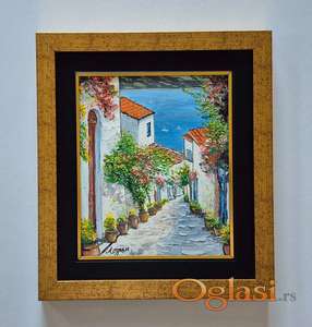 Ulje na platnu - Staza do mora, prelepa slika!