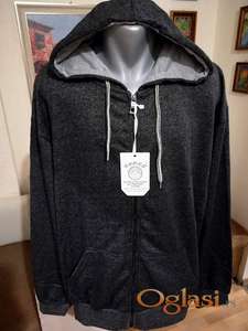 Novi muski duks sa kapuljacom Vopse u velikom broju 4XL Crni Veliki model Novo