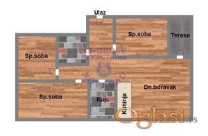 Prodaje se stan na Petrovaradinu 84m2