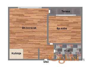 Dvososban stan 41m2 top lokacija-Podbara