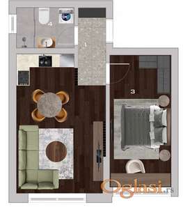 DVOSOBAN STAN U IZGRADNJI - VEOMA POVOLJNO