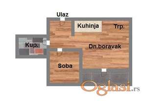 Dvosoban, Telep, 45m2