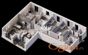 Voždovac, Centar, Jove Ilića, stan od 132m2 na prvom spratu, bez provizije za direktne kupce ID#27078