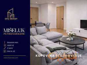 Dvosoban stan 45m2 u izgradnji na Mišeluku sa PDV-om