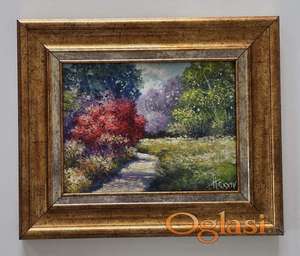 Ulje na medijapanu - Pejzaz Leto