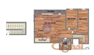 Trosoban stan u izgradnji na Telepu