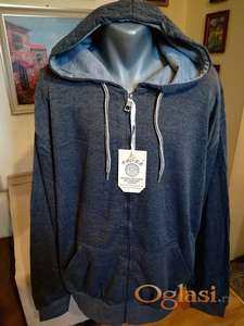 Novi muski pamucni duks sa kapuljacom Vopse u velikom broju 4XL Sivi Veliki model Novo