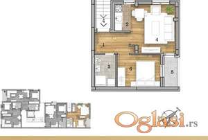 Izgradnja u blizini Limana Dvosoban stan PDV